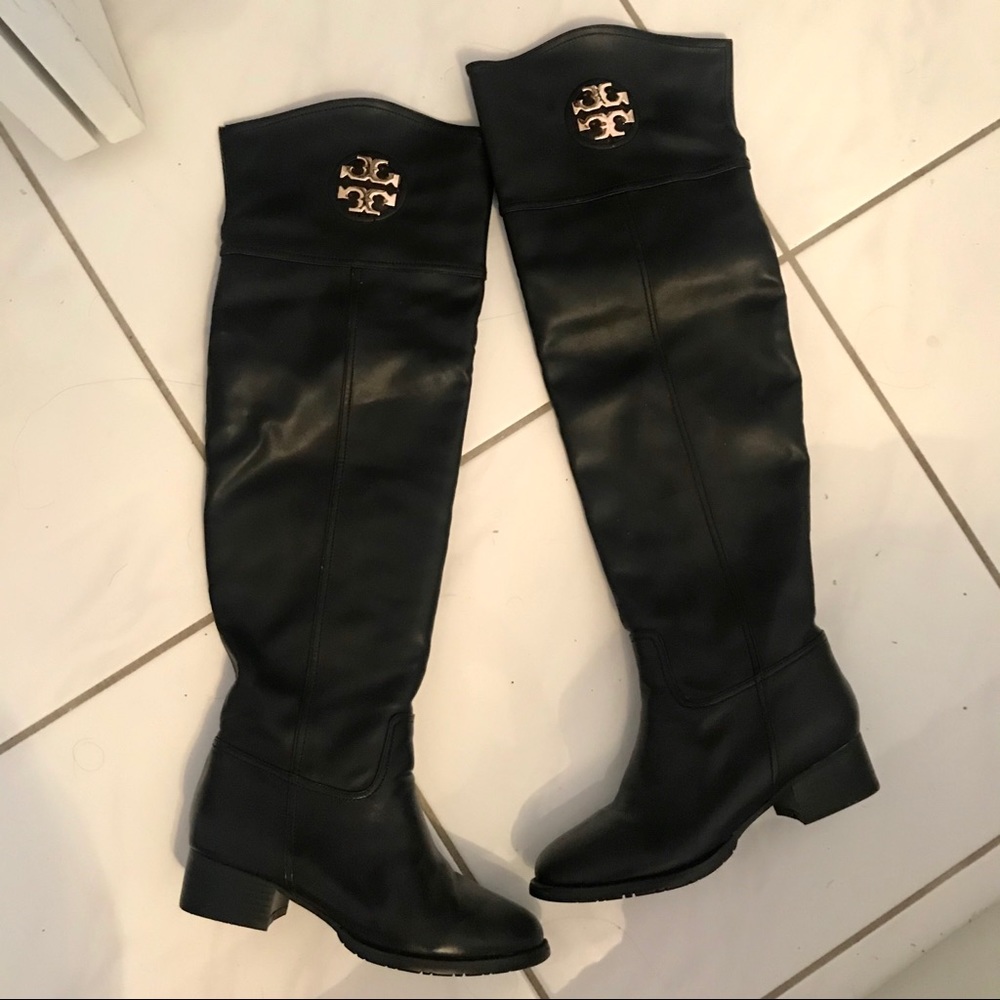 Tory Burch Thigh High Leather Boots- NEW